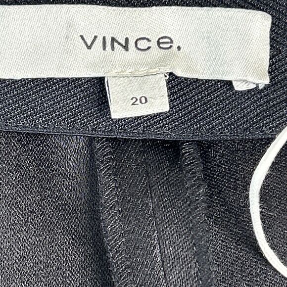 Vince Womens Size 20 NWT Satin Wide Flare Pants Elastic Waist Black VE800622039 - Picture 4 of 8